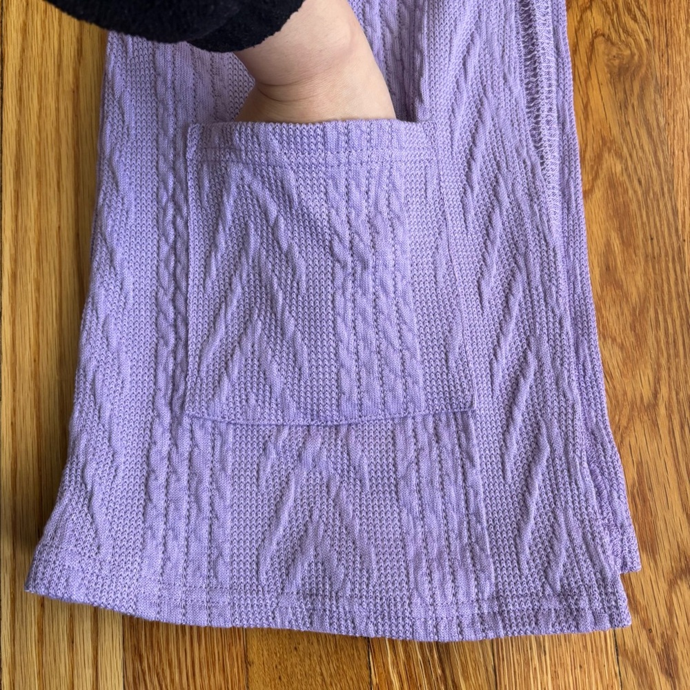 Lavender Purple Knit Cardigan Sweater - Picture 4 of 7